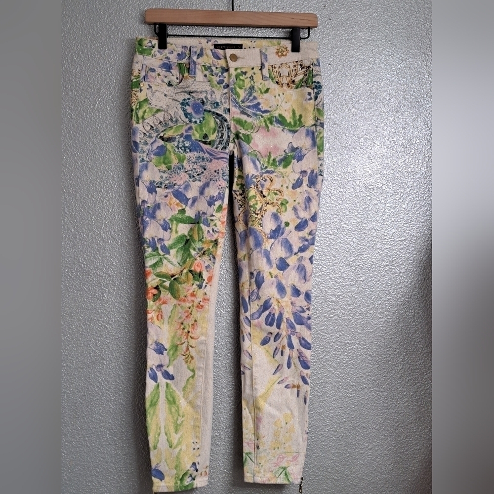 Genetic Denim The James Floral Designer Printed Jeans  Size 26